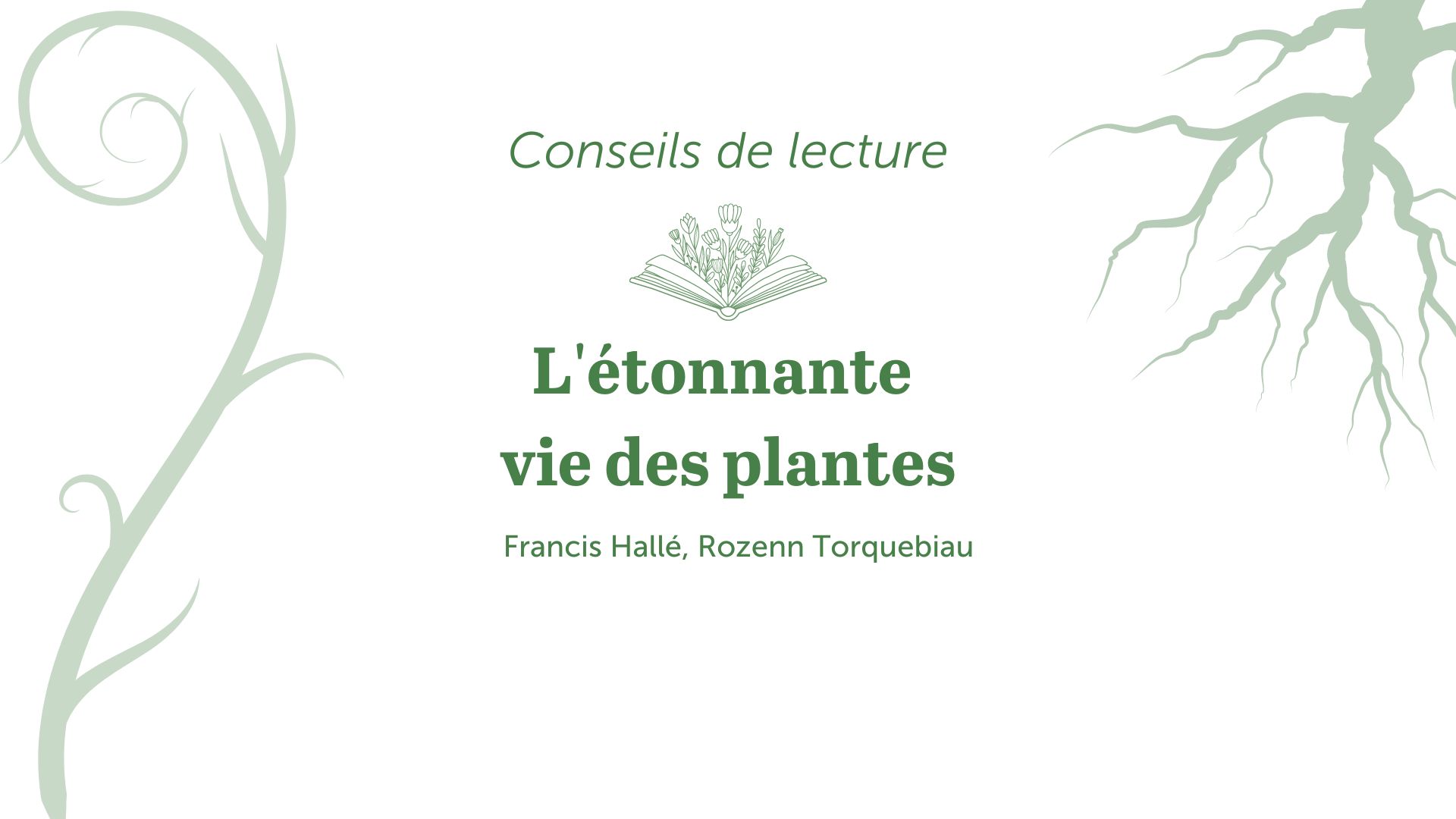 bandeau conseils de lecture l'étonnante vie des plantes